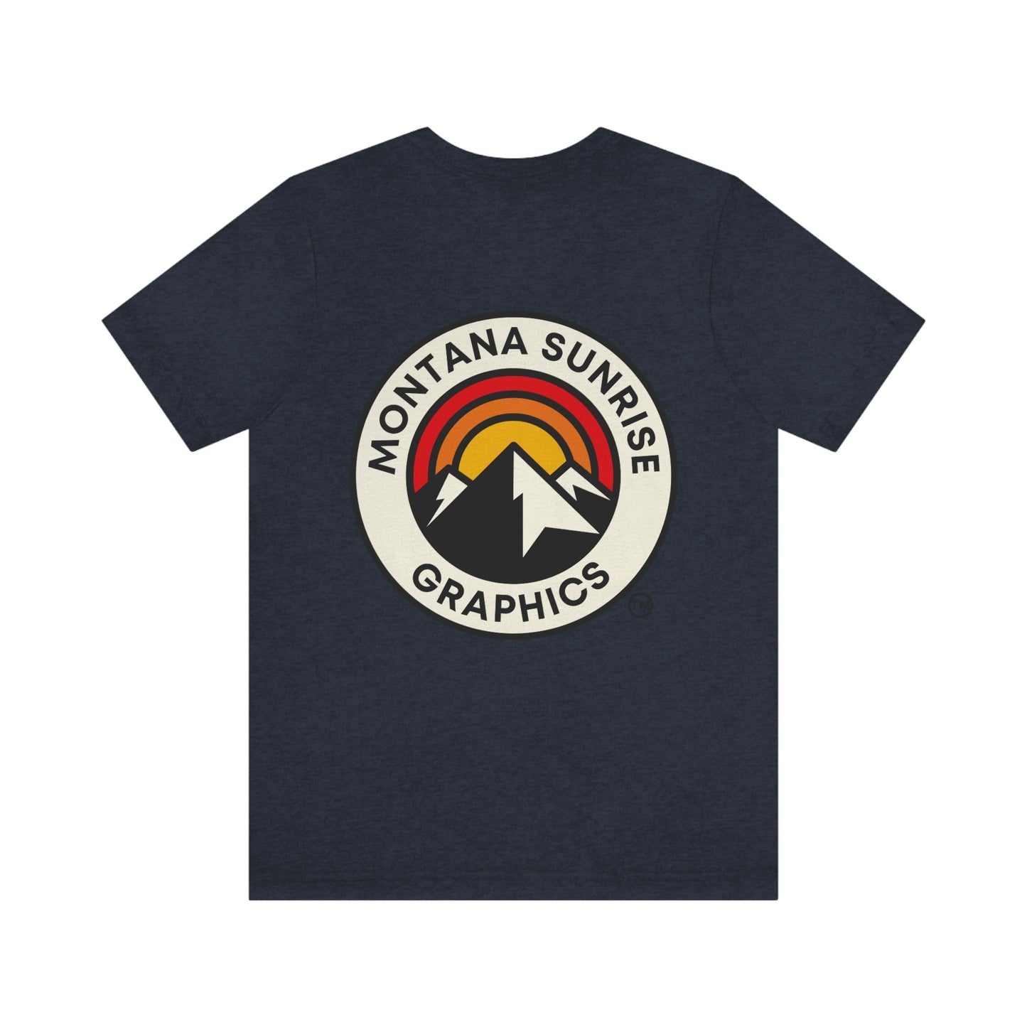 Unisex T-Shirt-Montana Sunrise Graphics (Back)