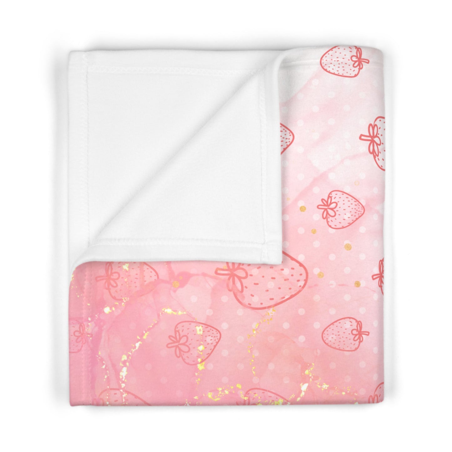 Fleece Baby Blanket-Strawberry Shimmer