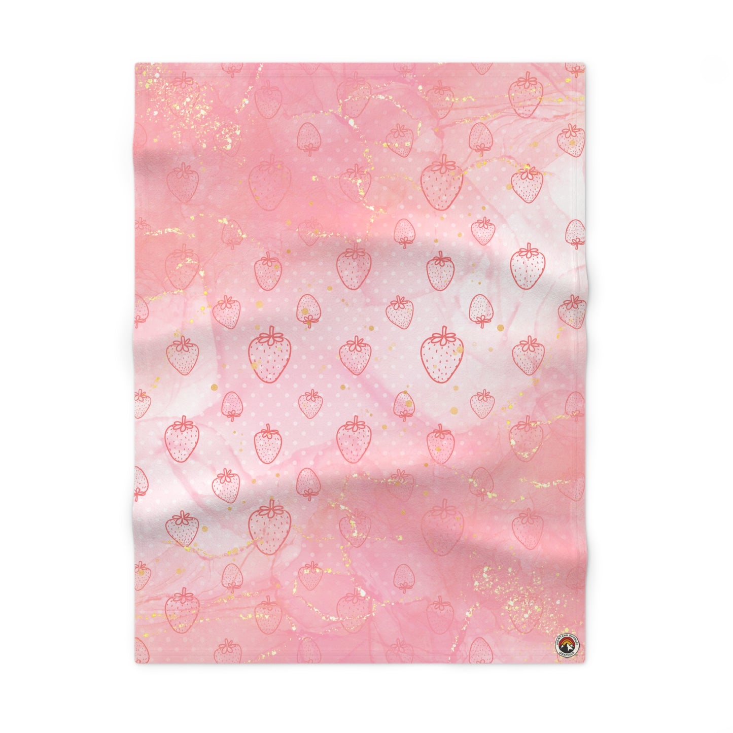 Fleece Baby Blanket-Strawberry Shimmer