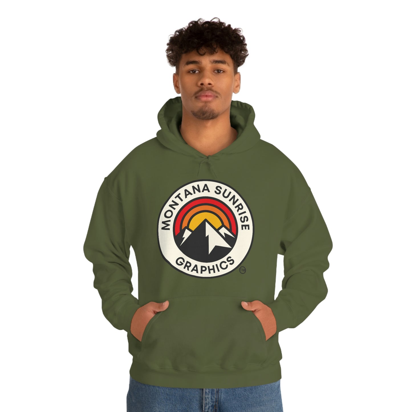 Unisex Hoodie-Montana Sunrise Graphics