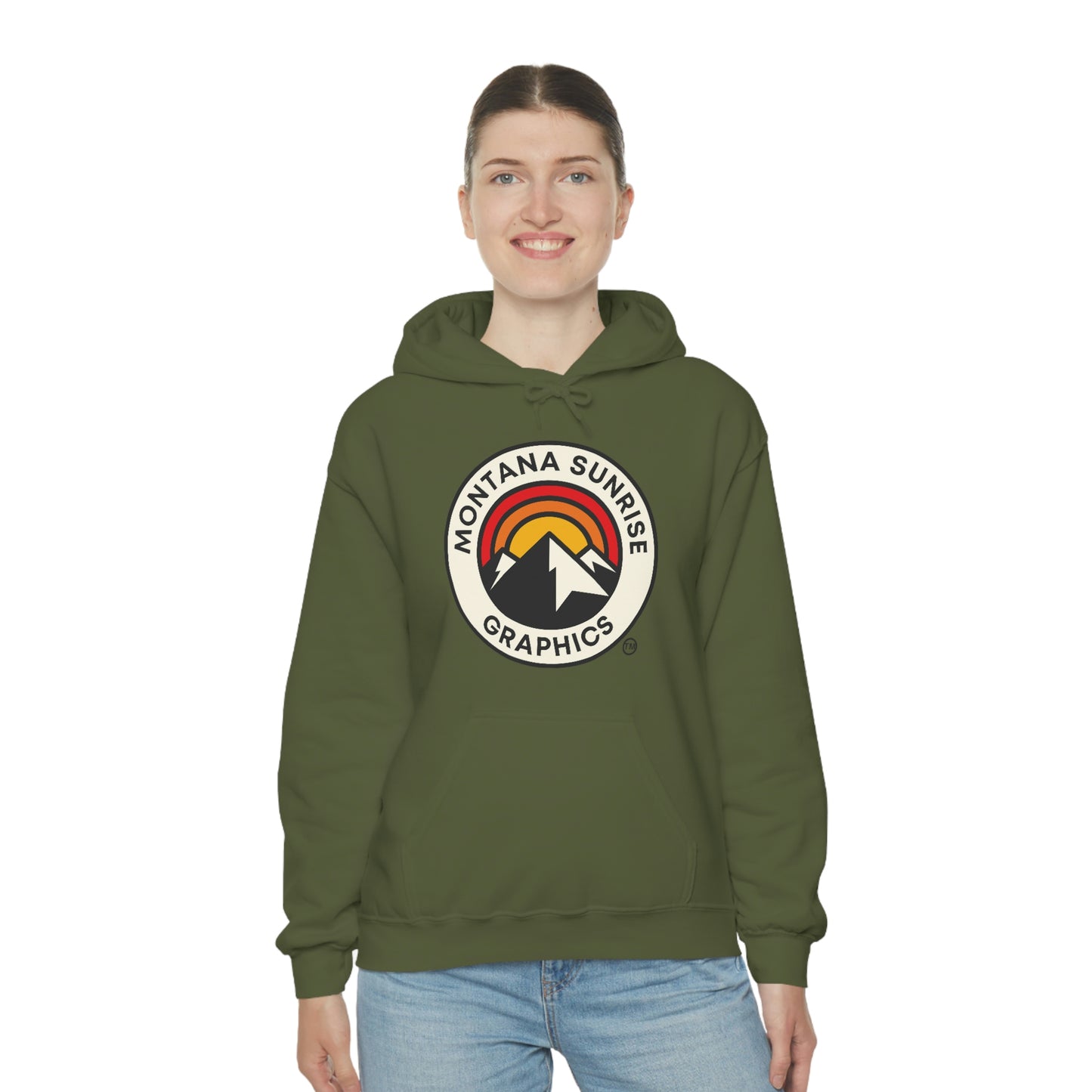 Unisex Hoodie-Montana Sunrise Graphics