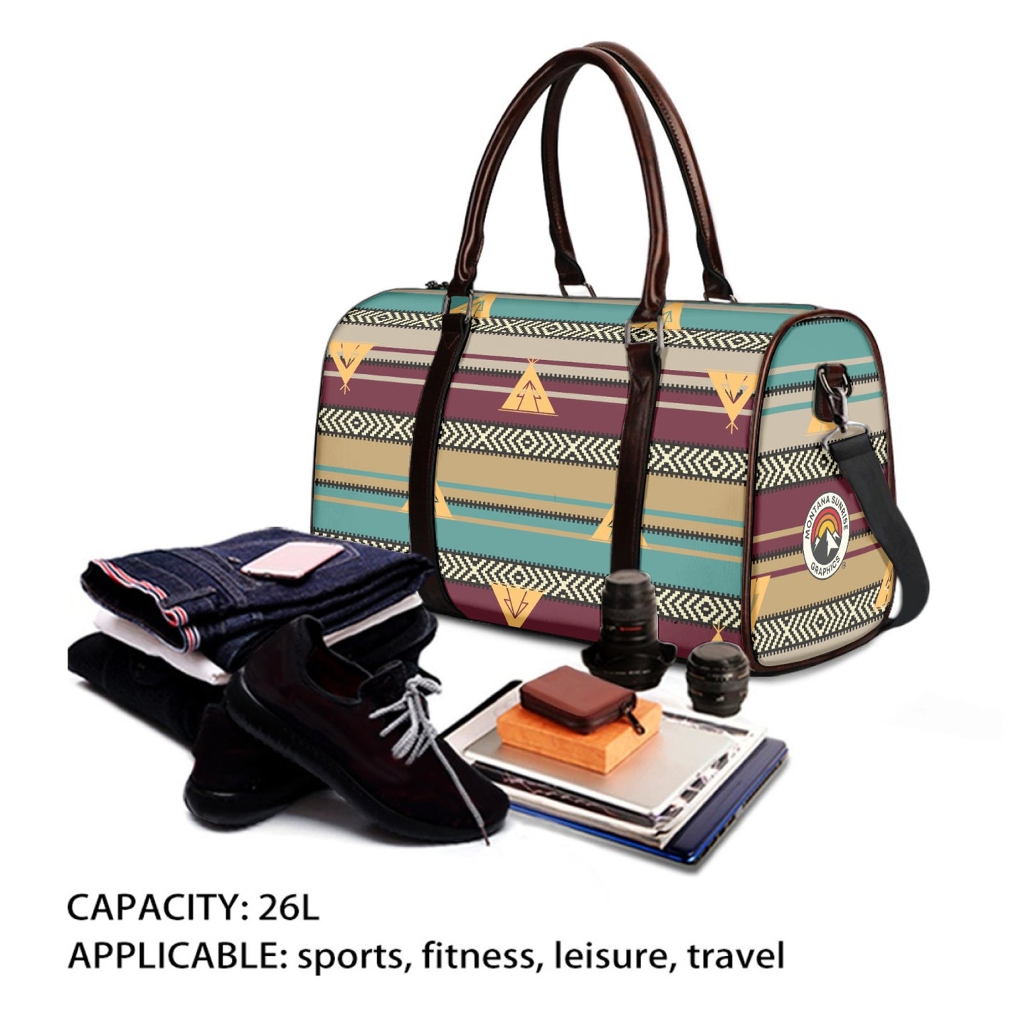 Weekender Bag-Tee Pee Stripes