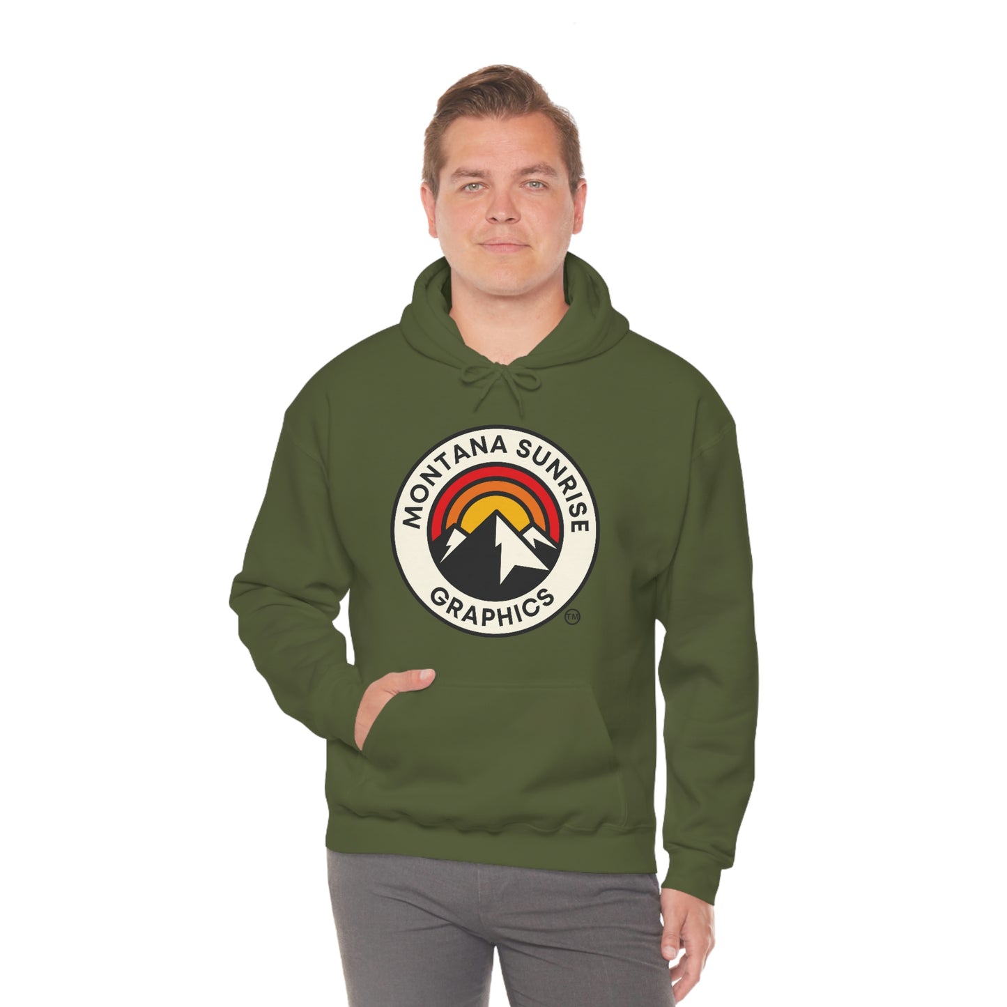 Unisex Hoodie-Montana Sunrise Graphics