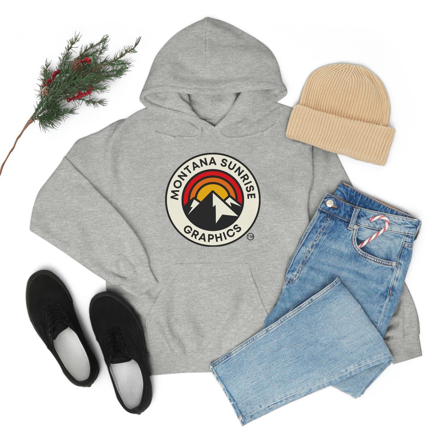 Unisex Hoodie-Montana Sunrise Graphics