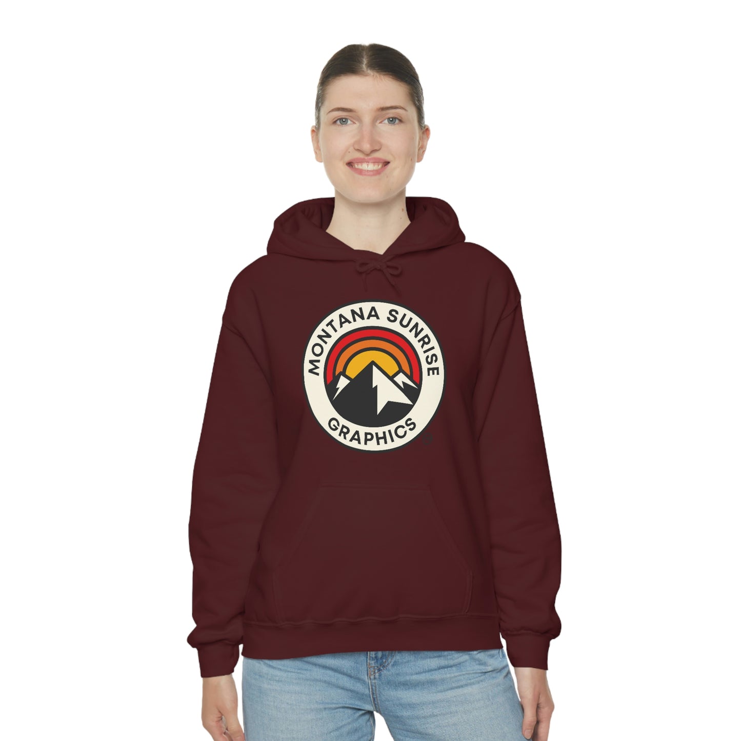 Unisex Hoodie-Montana Sunrise Graphics