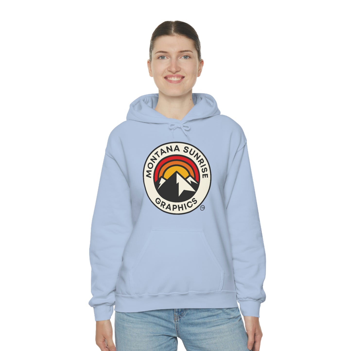 Unisex Hoodie-Montana Sunrise Graphics