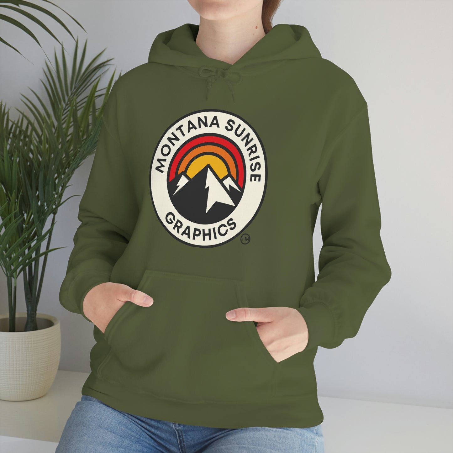 Unisex Hoodie-Montana Sunrise Graphics