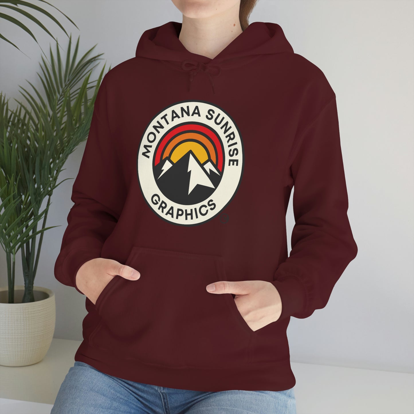 Unisex Hoodie-Montana Sunrise Graphics