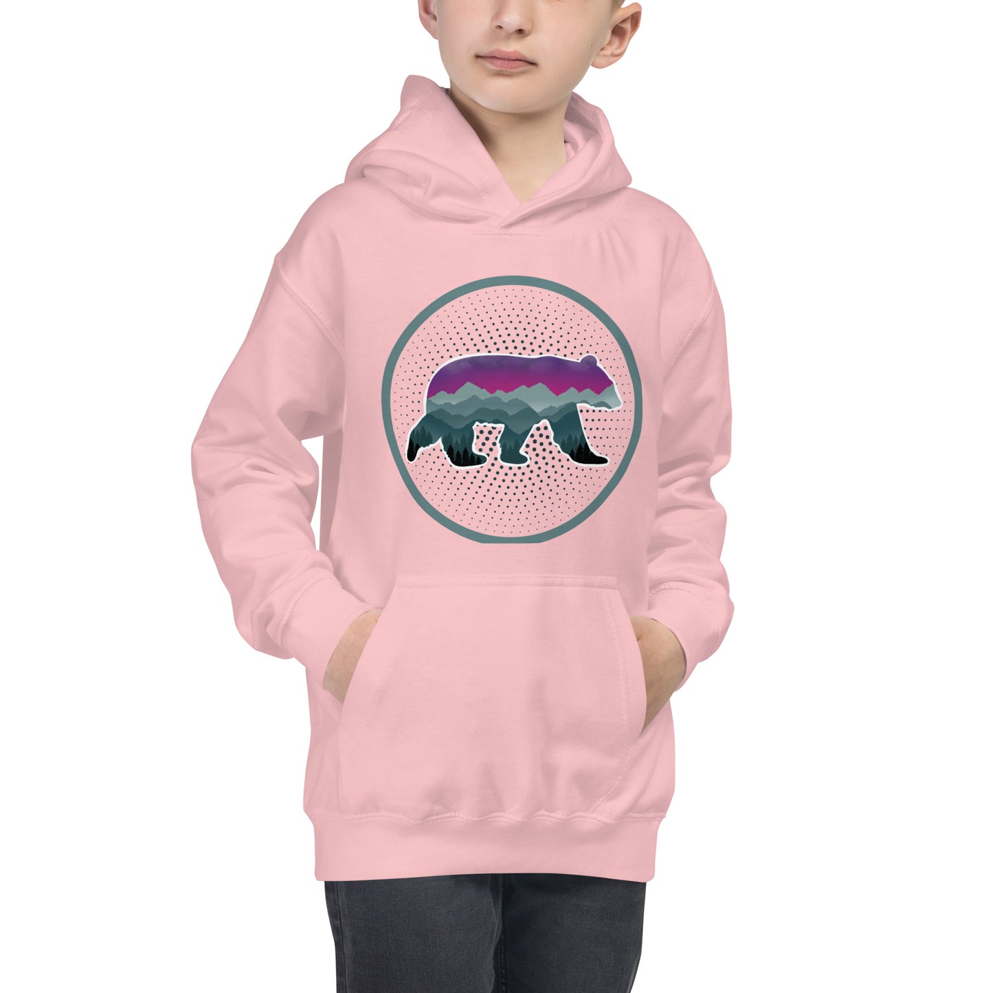 Kids Hoodie-Mountain Bear