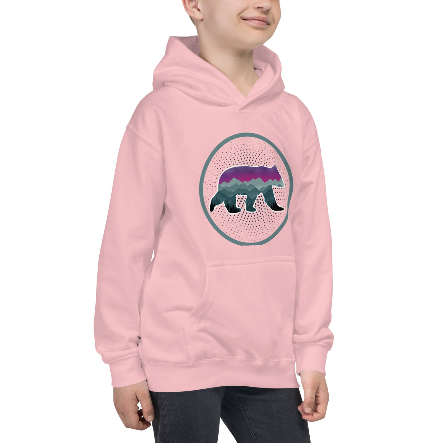 Kids Hoodie-Mountain Bear