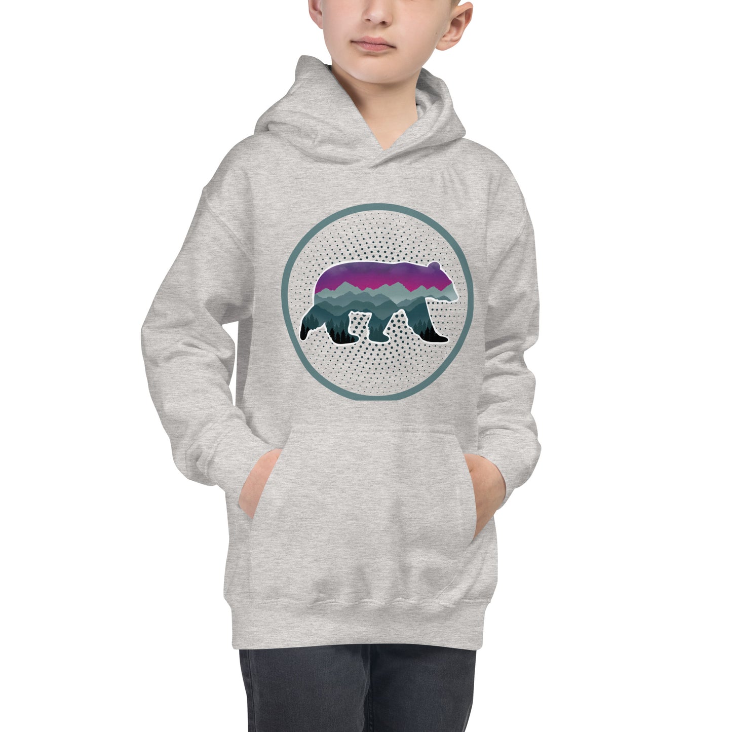 Kids Hoodie-Mountain Bear