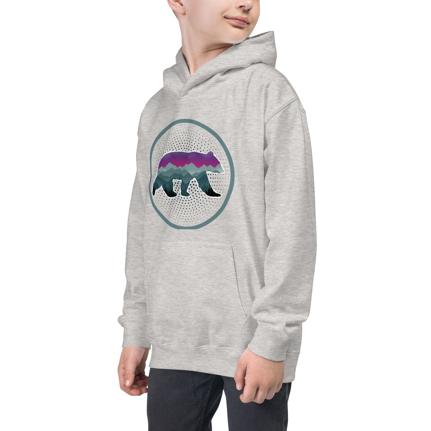 Kids Hoodie-Mountain Bear