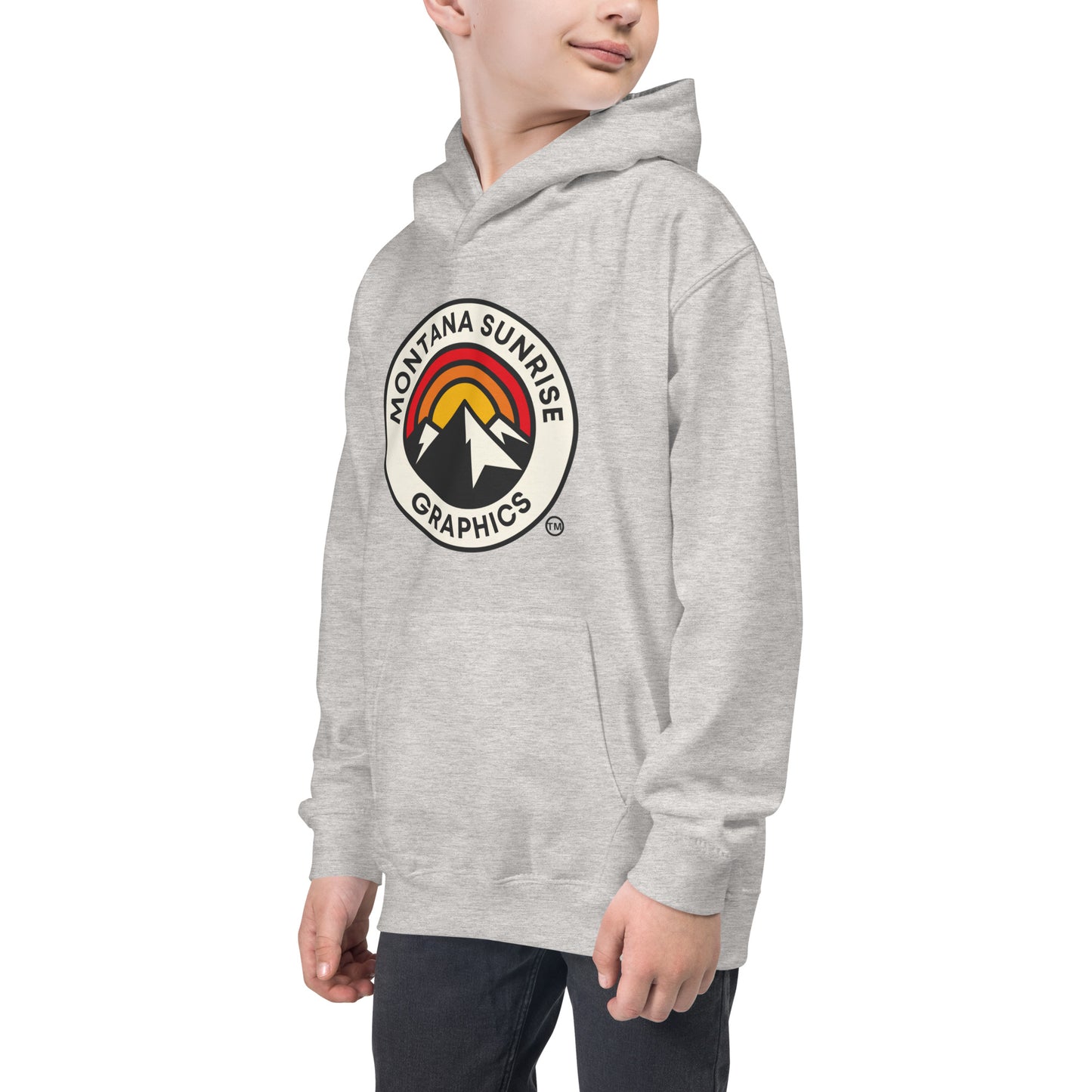 Kids Hoodie-Montana Sunrise Graphics