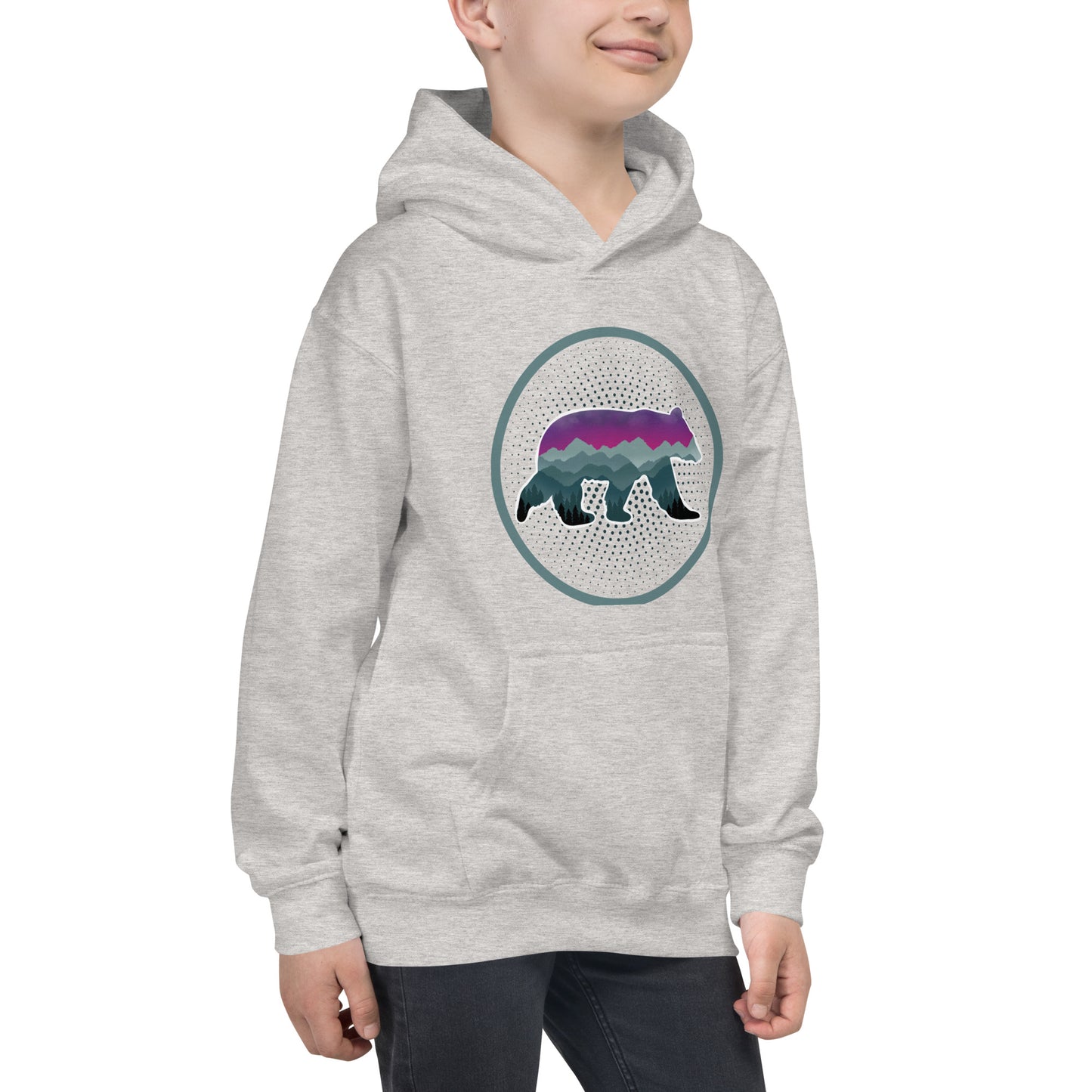 Kids Hoodie-Mountain Bear