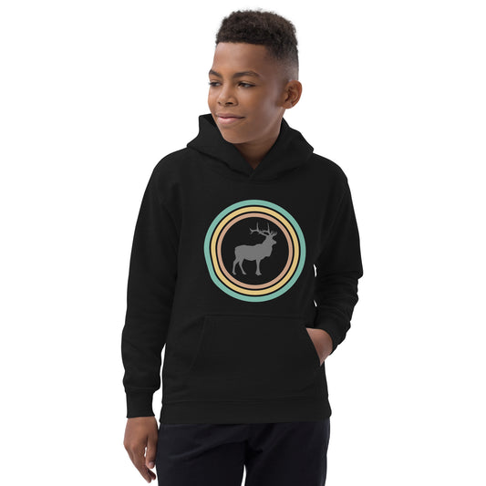 Kids Hoodie-Circle Elk