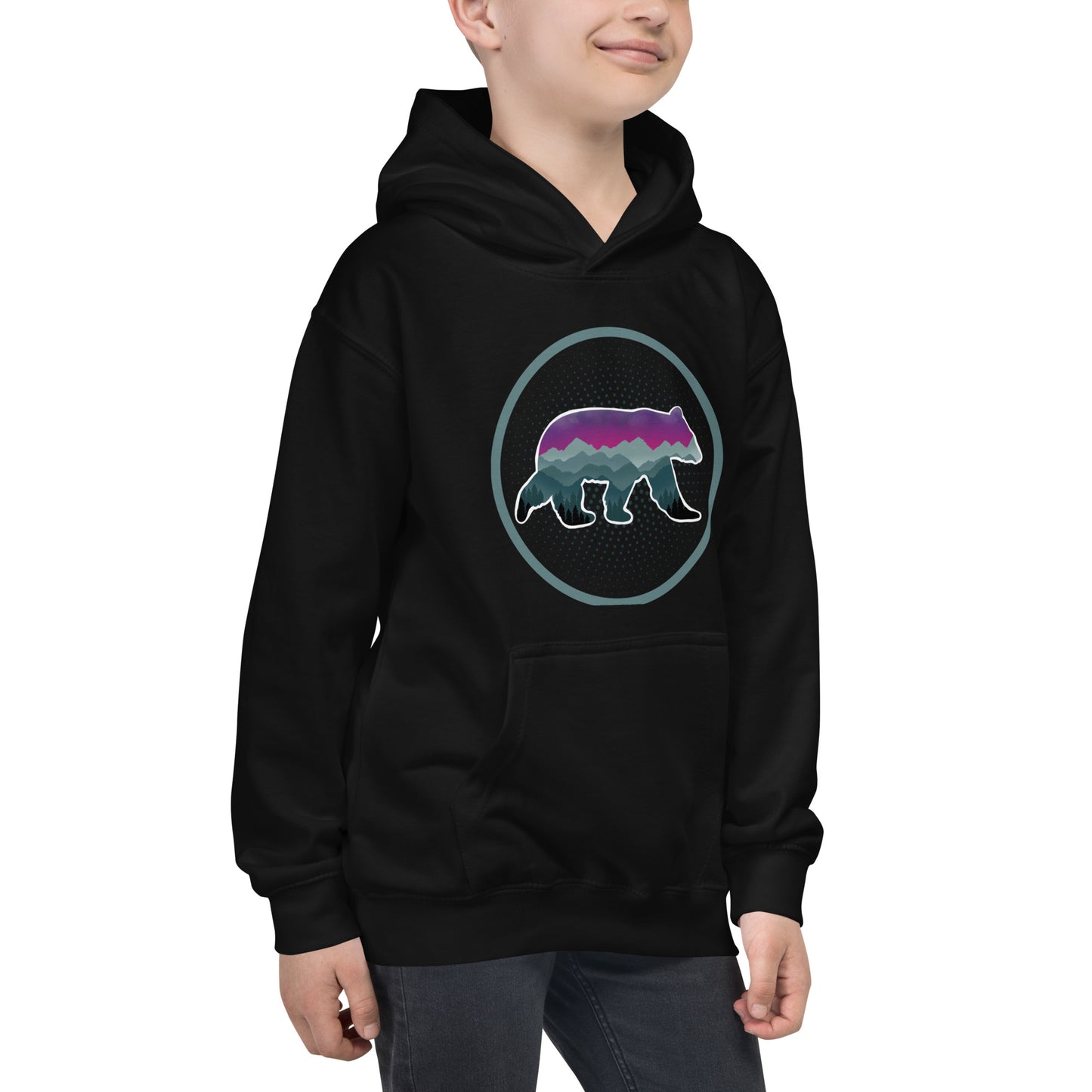 Kids Hoodie-Mountain Bear