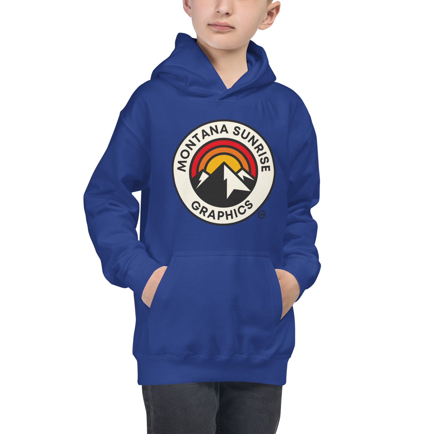 Kids Hoodie-Montana Sunrise Graphics