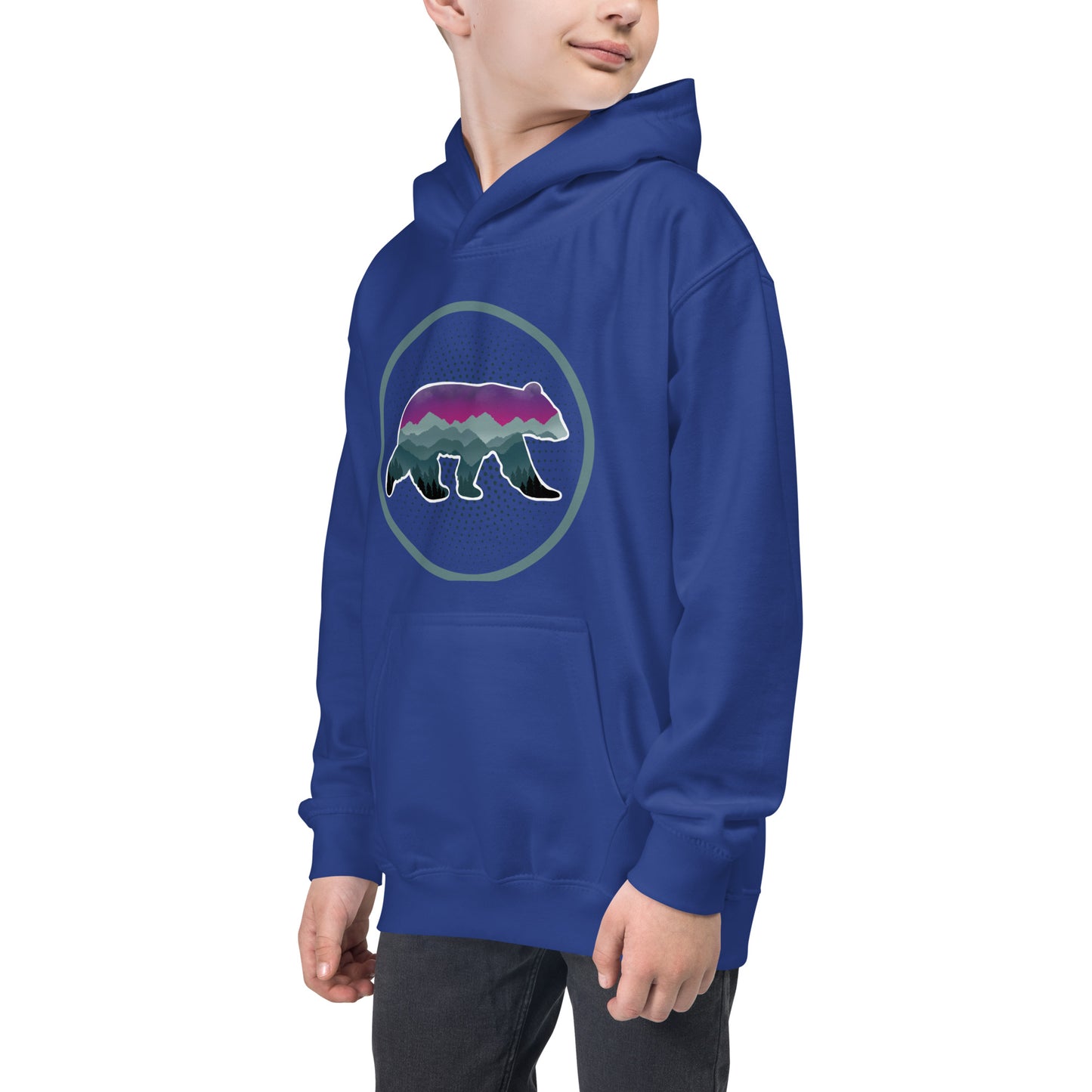 Kids Hoodie-Mountain Bear