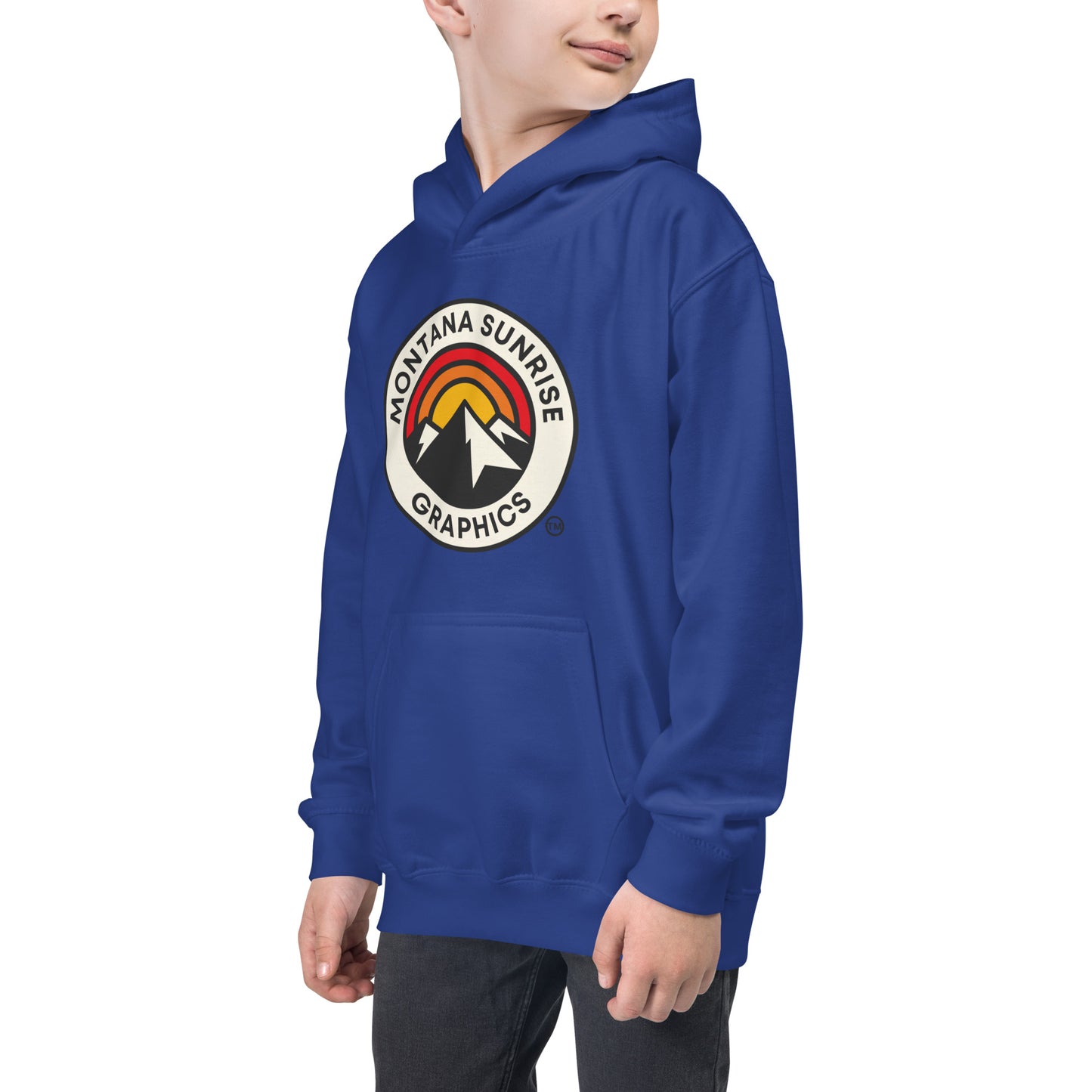 Kids Hoodie-Montana Sunrise Graphics