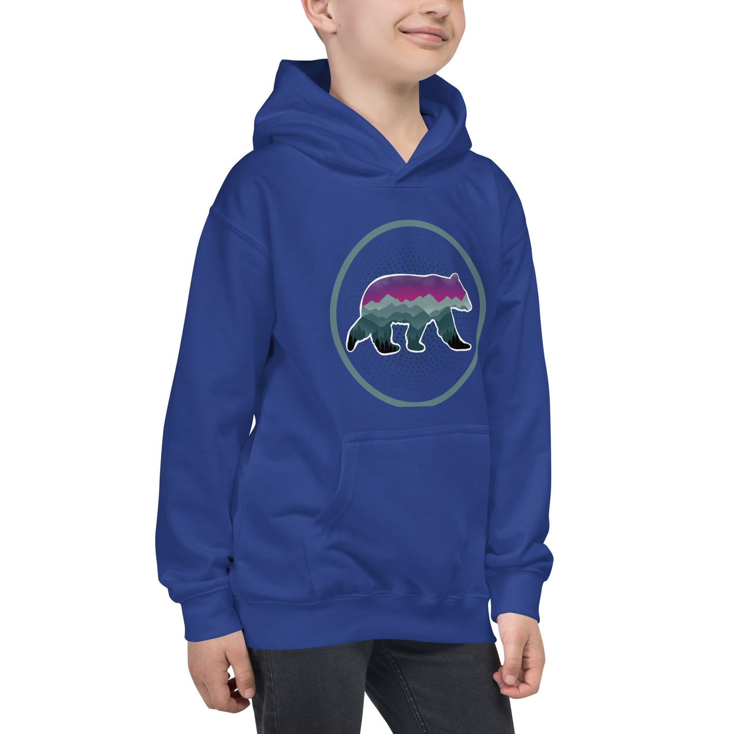 Kids Hoodie-Mountain Bear