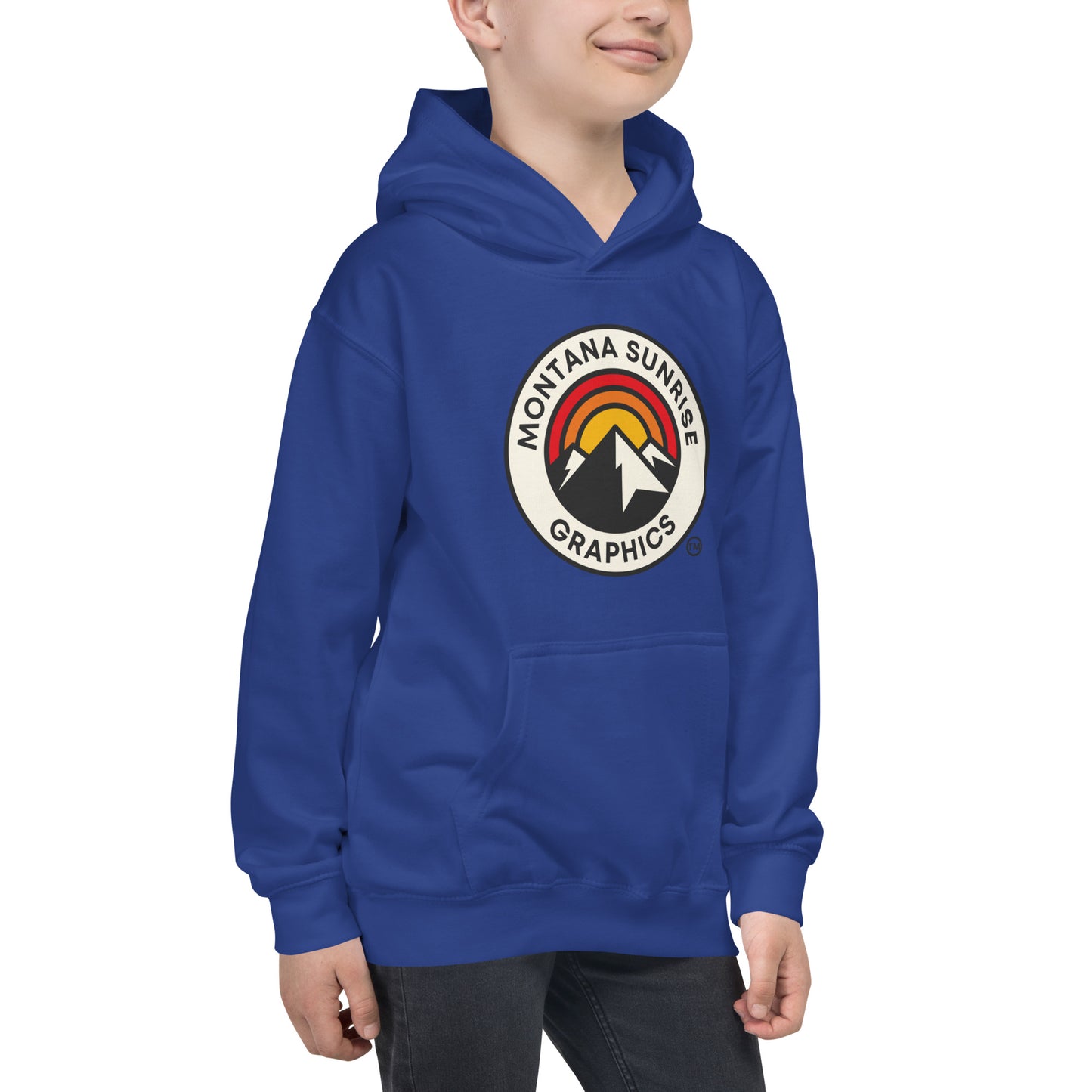 Kids Hoodie-Montana Sunrise Graphics